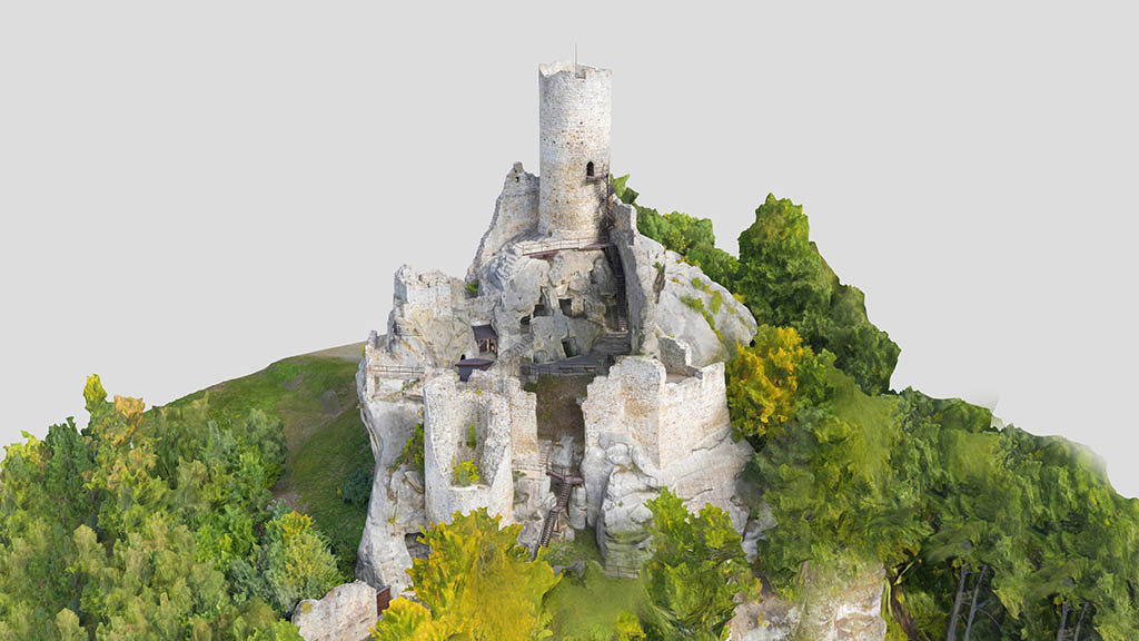 3D model hradu Frýdštejn