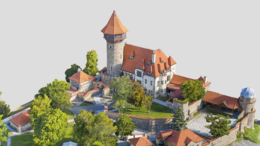 3D model hradu Hněvín