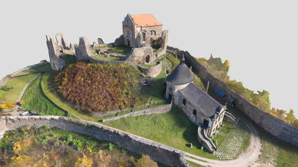 3D model hradu Potštejn
